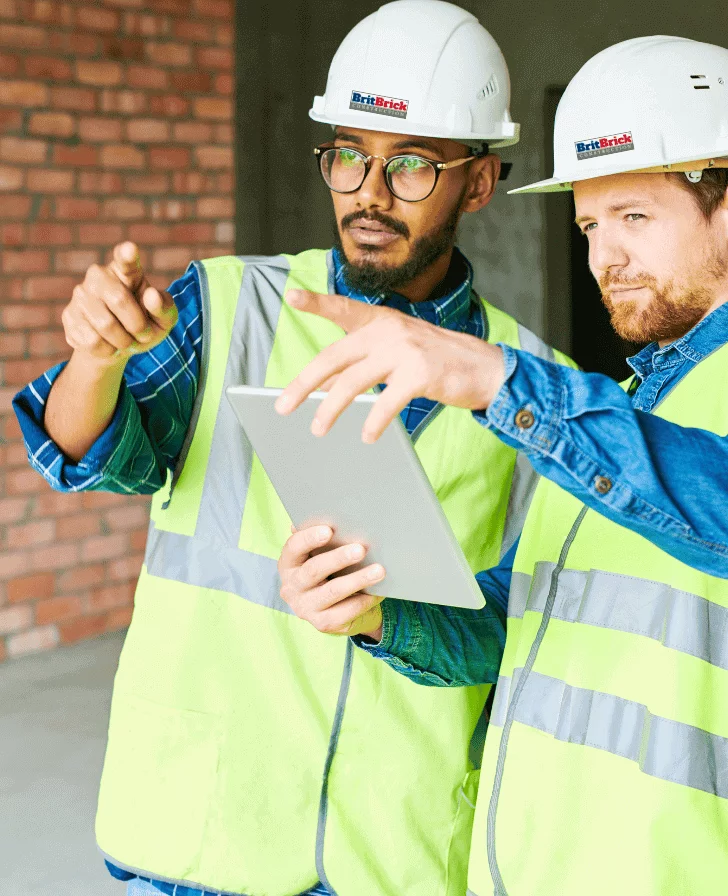Two BritBrick Construction staff members