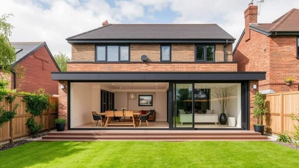 Spacious kitchen extension with open-plan layout