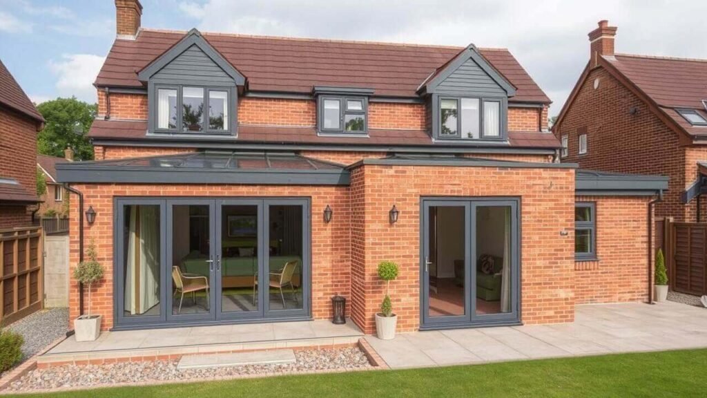 Modern home with an extension showcasing a stylish design.